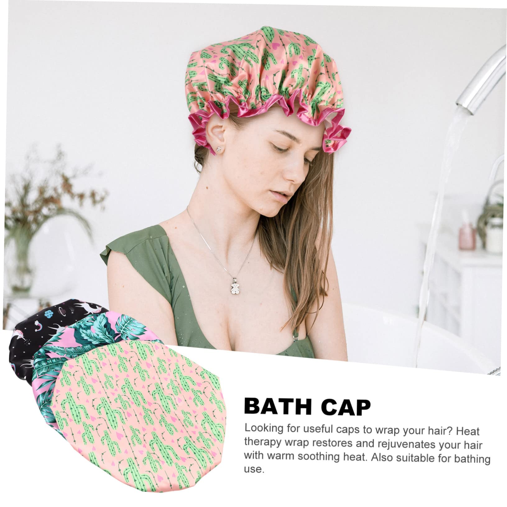 Alipis 9piezas Gorro De Reutilizable Protección Elástica Para Cabello Doble Diseño Para Baño y Maquillaje