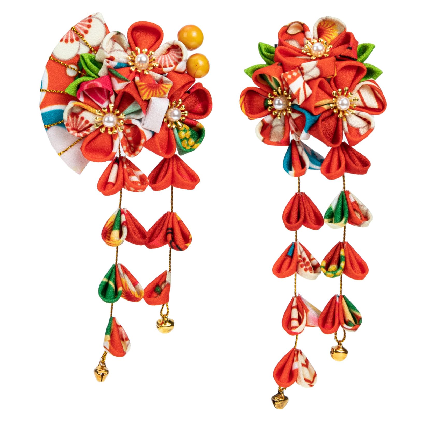 Ipetboom 10piezas Accesorios Cabello Japonés Horquillas De Flores Diseño De Abanico Clips Para Mujer Adornos Para Moda