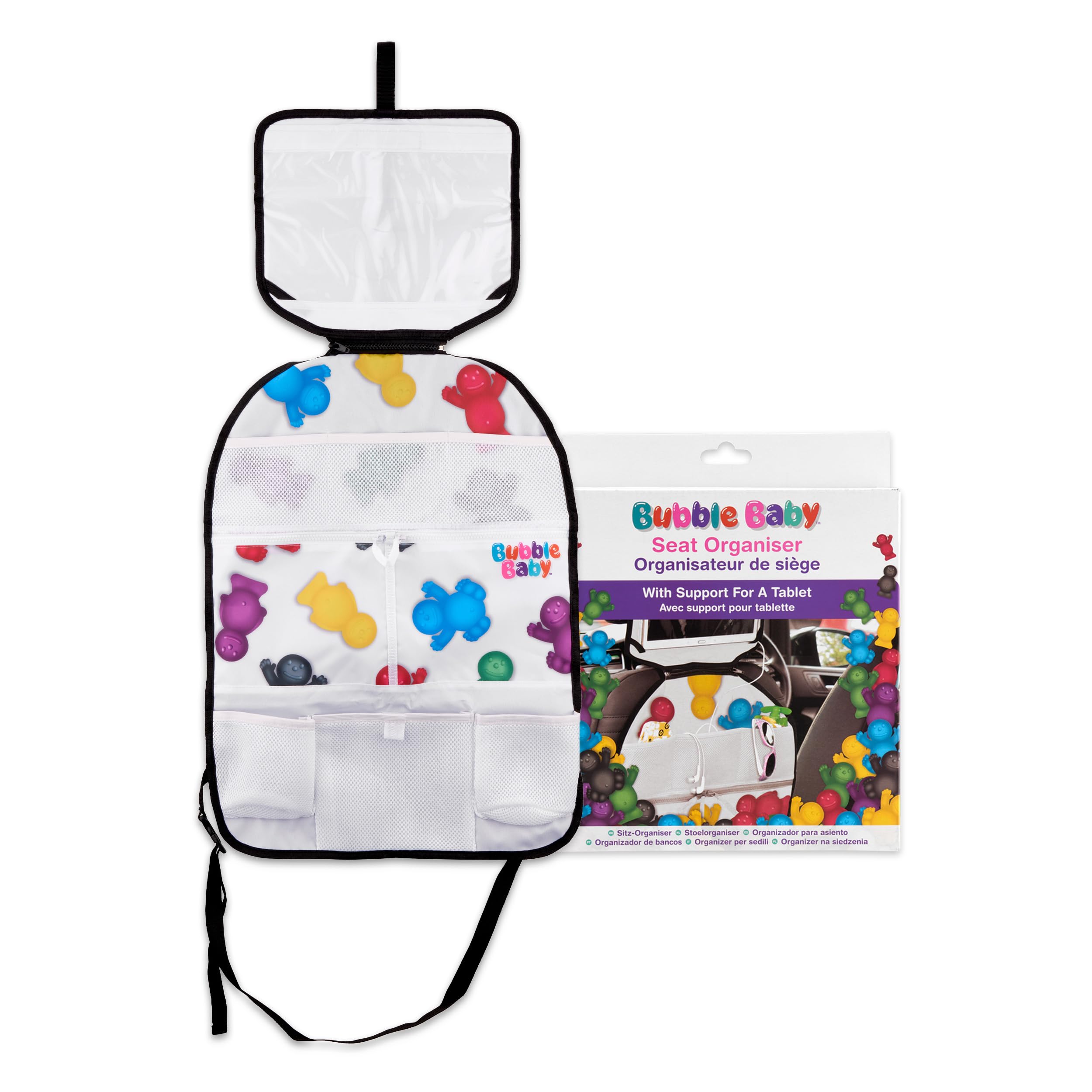 Bubble Baby Back Seat Organiser – Waterproof Car Storage Solution With Multiple Compartments, Tablet Holder, Universal Fit for Most Vehicles, Protects Seats From Spills And Scratches