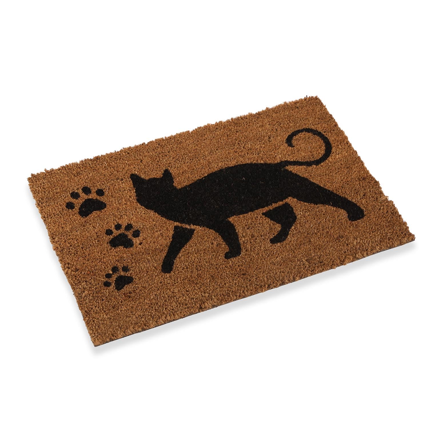 Versa Felpudo Gato de Estilo Contemporáneo, Medidas (Al x L x An) 2 x 60 x 40 cm, Color Marrón