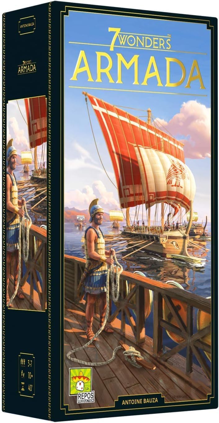 7 Wonders Armada Board Game EXPANSION - Conquer the Seas and Explore Distant Isles, Civilization Strategy Game for Kids and Adults, Ages 10+, 3-7 Players, 40 Min Playtime