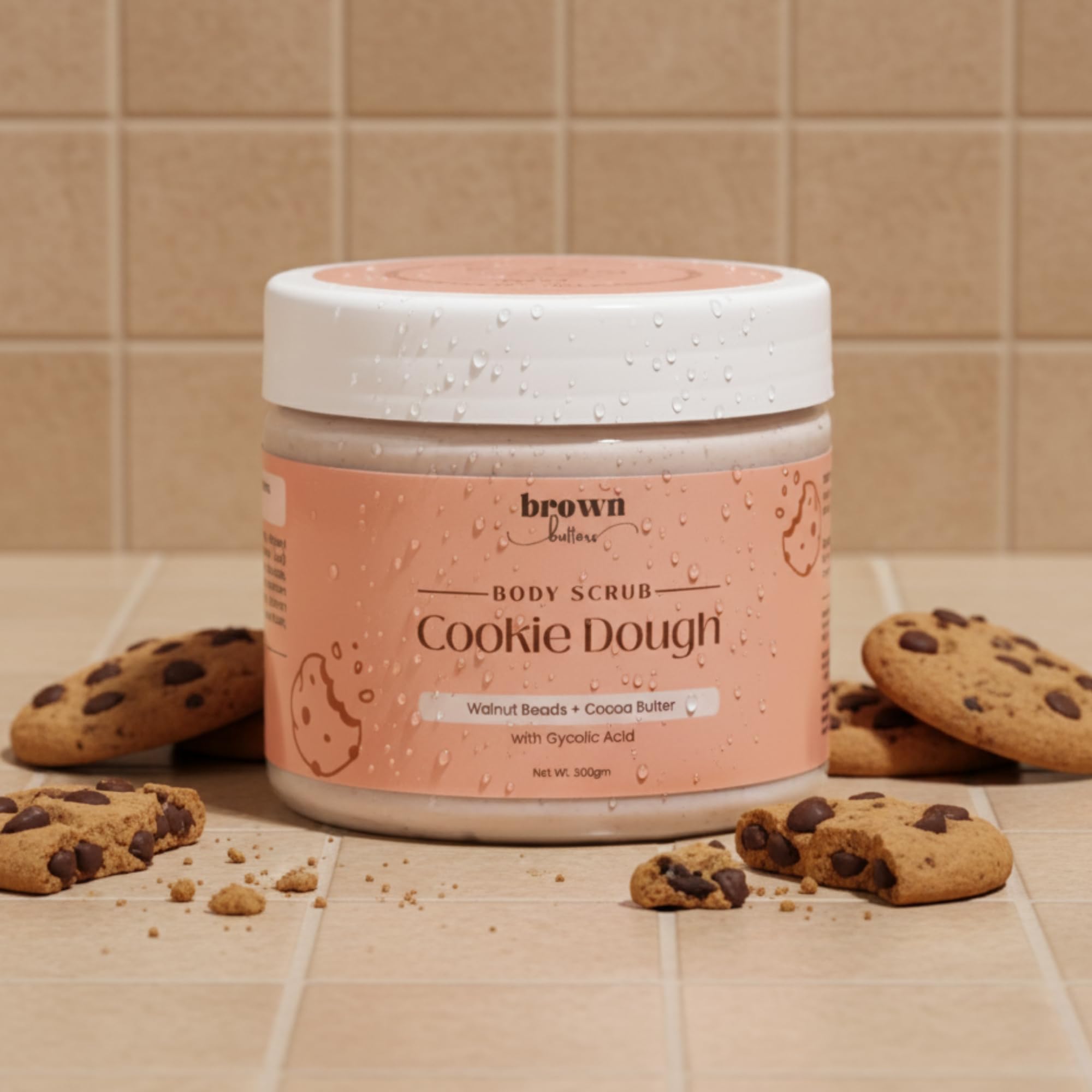 Cookie Dough Exfoliating Body Scrub | 300gm | Exfoliating Scrub with Glycolic Acid for Tan Removal & Soft Smooth Skin | For Women & Men | Sulphate-Free-image-8