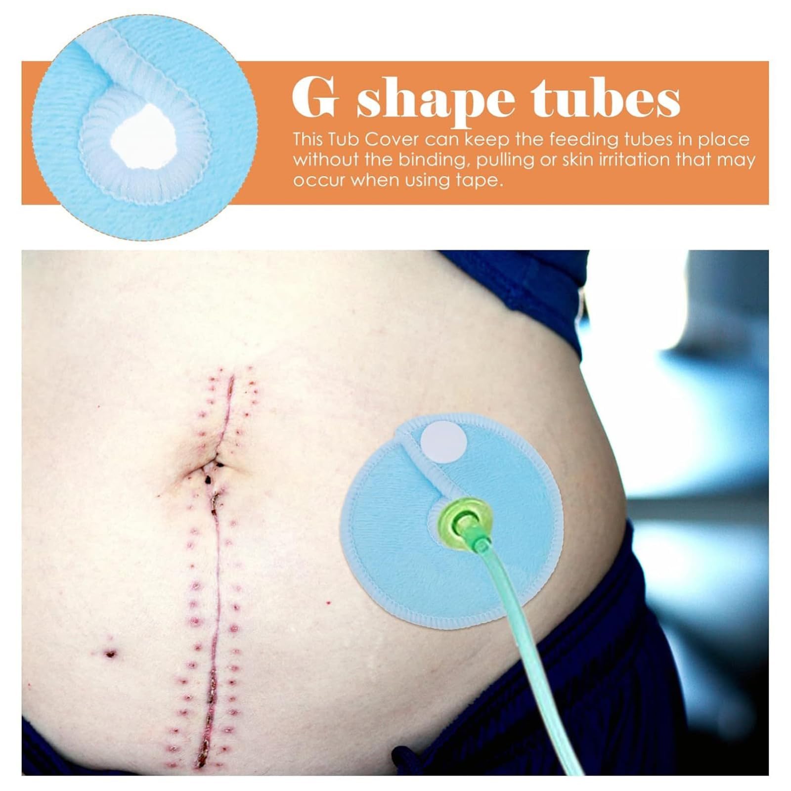 28 Pack G Tube Button Covers G Tube Pads Holder,Cotton Abdominal Feeding Tube Nursing Pads,Reusable Peg Feeding Tube Accessories.Feeding Supplies for Kids Baby Breastfeeding Nursing Care. 3 Inch - Image 4