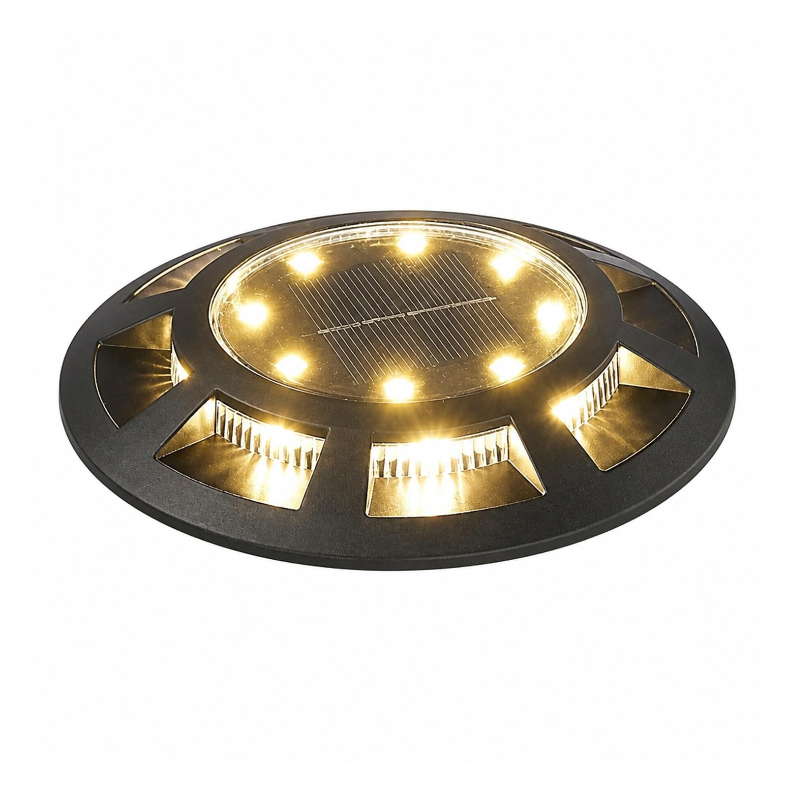 AMRTTWY In Ground Lights, Solar Ground Lights LED Waterproof for Garden and Patio(Warm-Light)