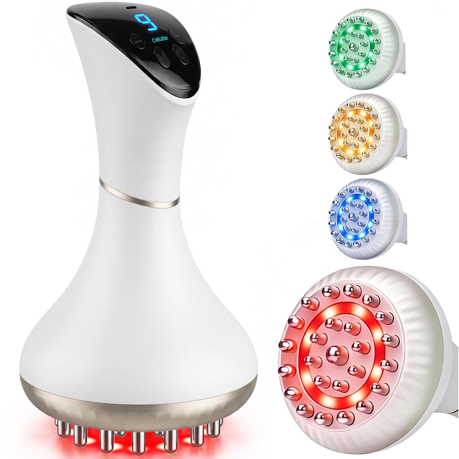 Photo 1 of Huxerol Lymphatic Drainage Massager, Cellulite Massage Tool & Body Sculpting Machine with 4-Color Light, Pulse, Heat & Vibration for Body, Arms & Legs