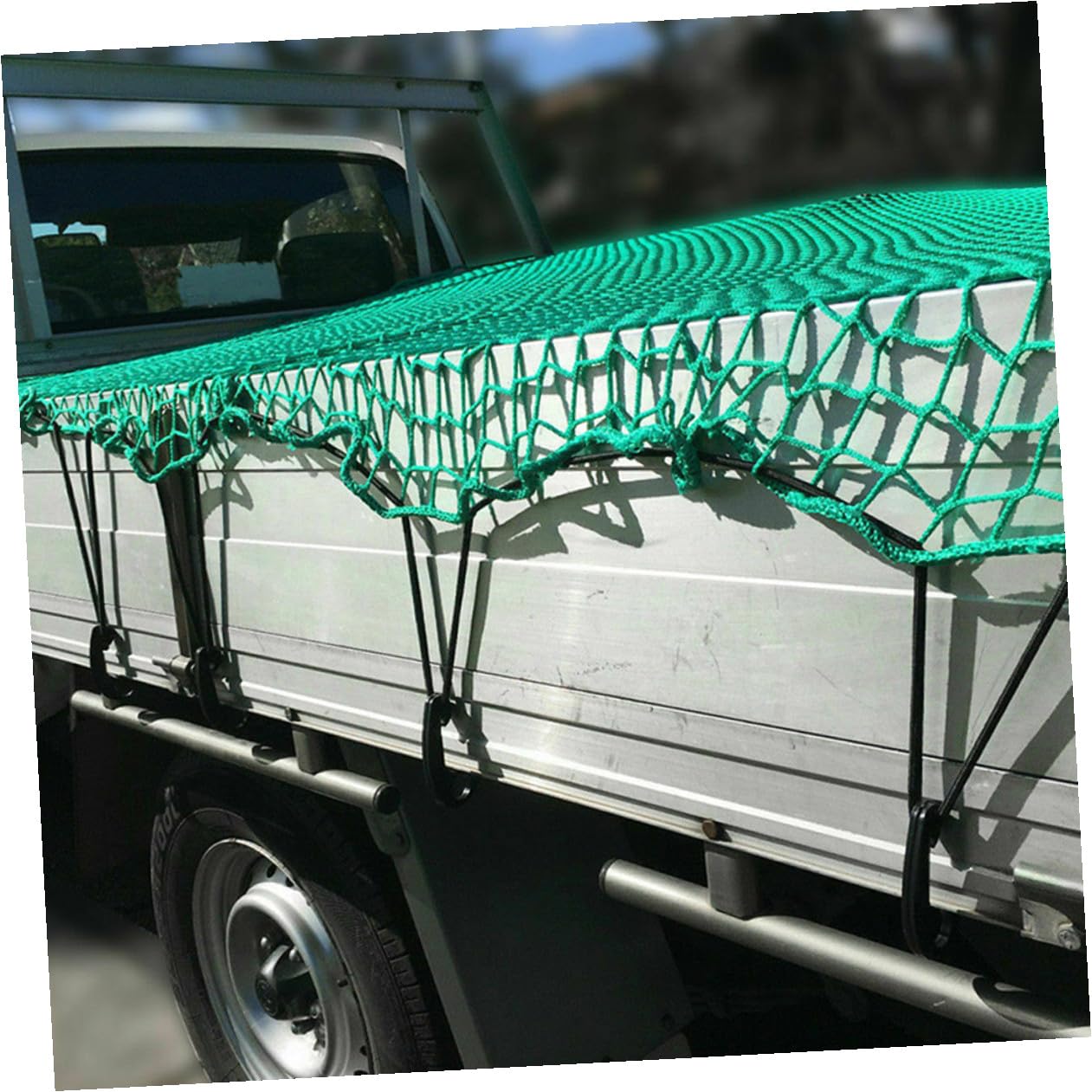 ifundom Rete Carico Pickup Truck in Nylon Resistente con Corde Elastiche e Ganci Rete Cargo Pesante per Letto Camion Protezione Sicura per Trasporto Merci