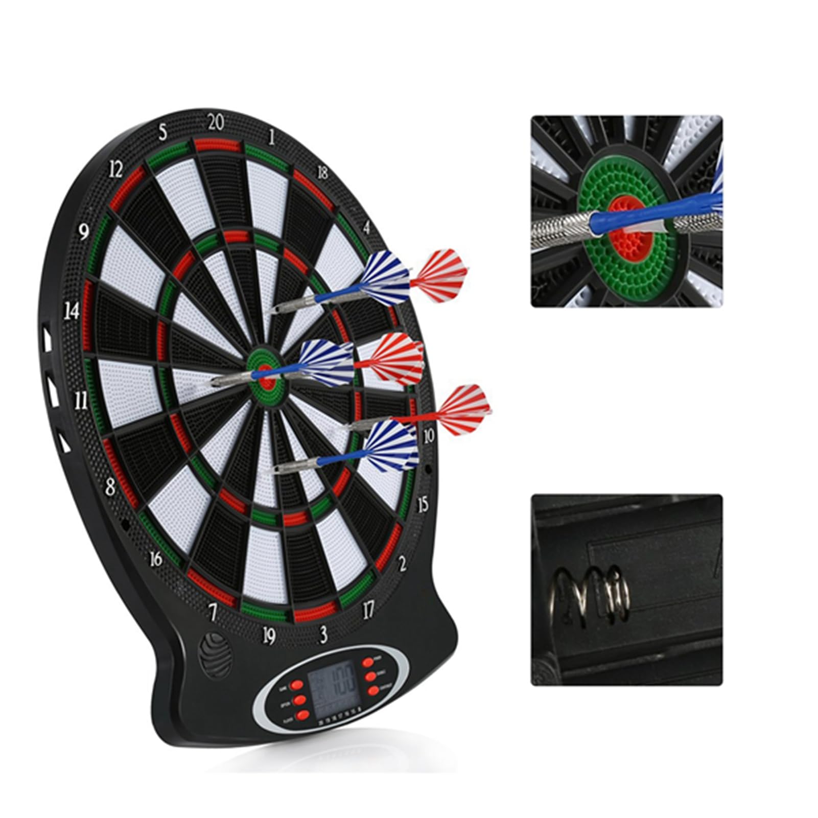 Estink Bersaglio Elettronico con Display LCD, 38cm, 6 Freccette Incluse, Gioco Elettronico per Casa e Ufficio