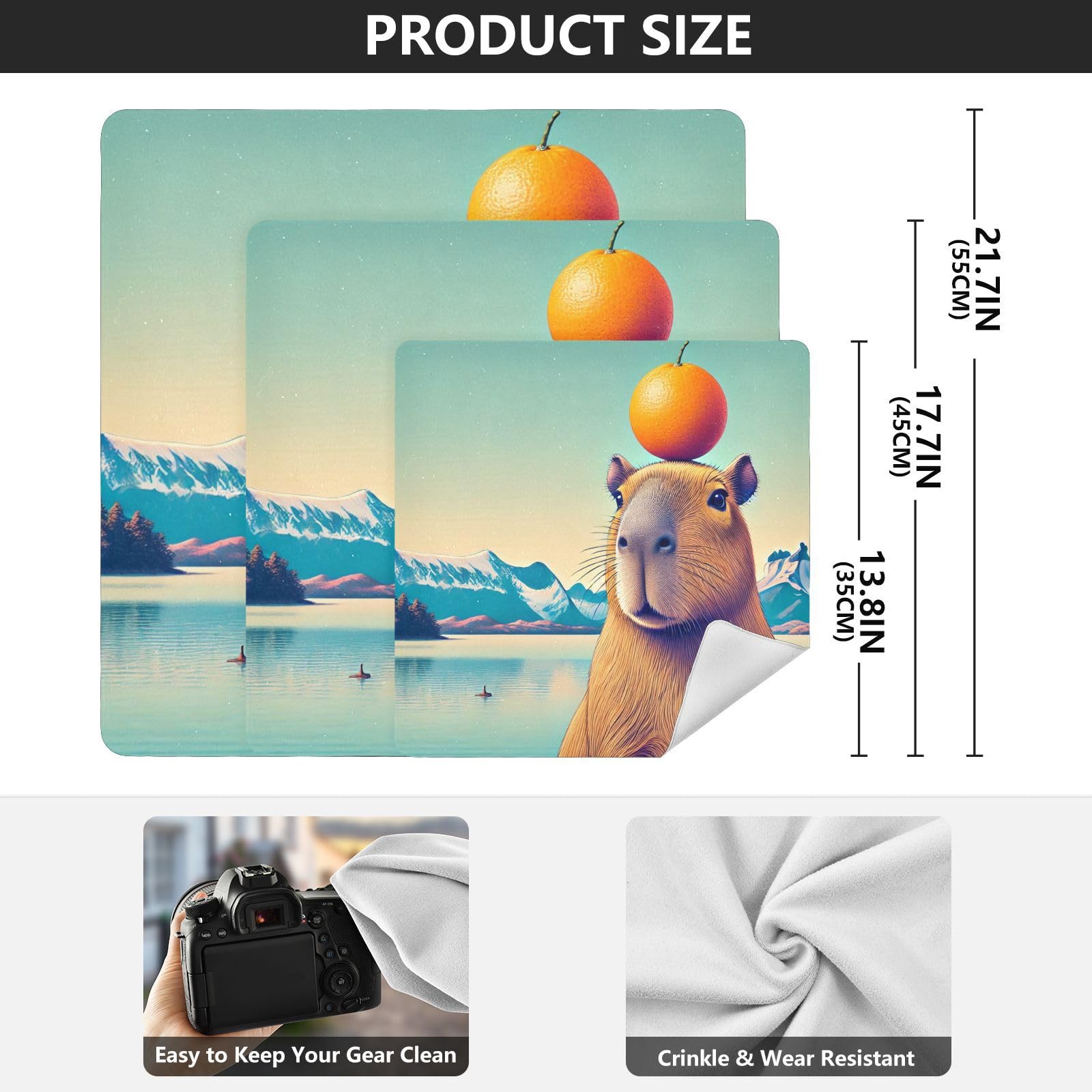 Joko Ivery Capybara Orange Mountains Camera Lens Wrap 21.7