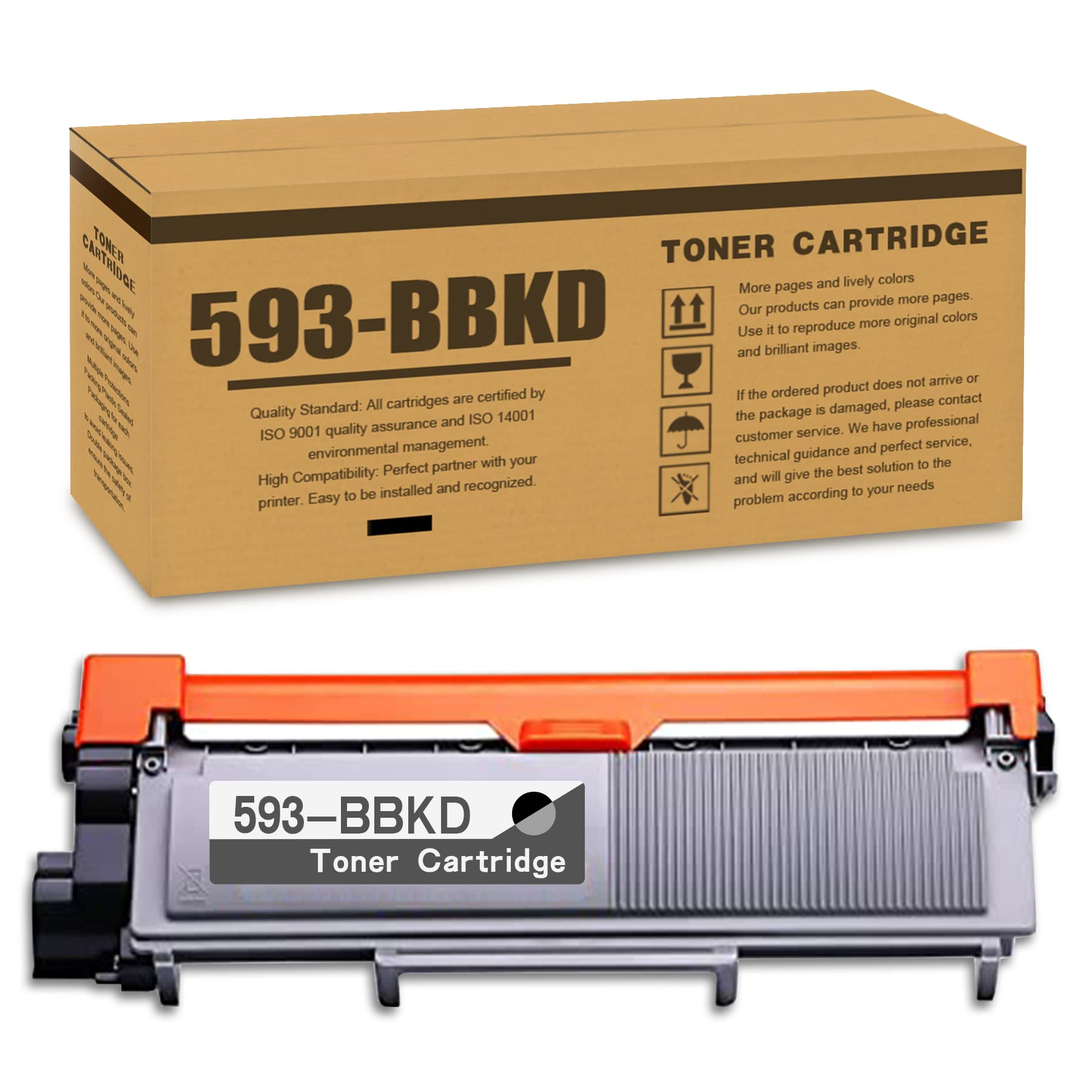 1-Pack 593-BBKD Toner Cartridge Replacement for DELL 593-BBKD E310dw E514dw E515dw E515dn Printer.