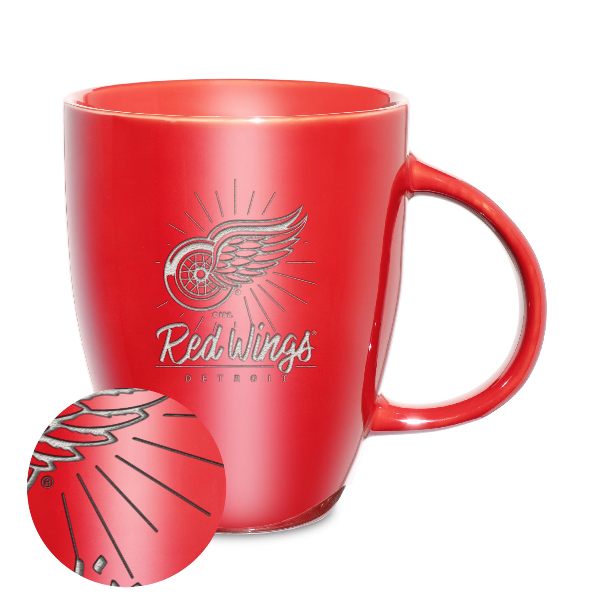 Mug détroit red wings en céramique gravée laser de haute qualité 532 ml