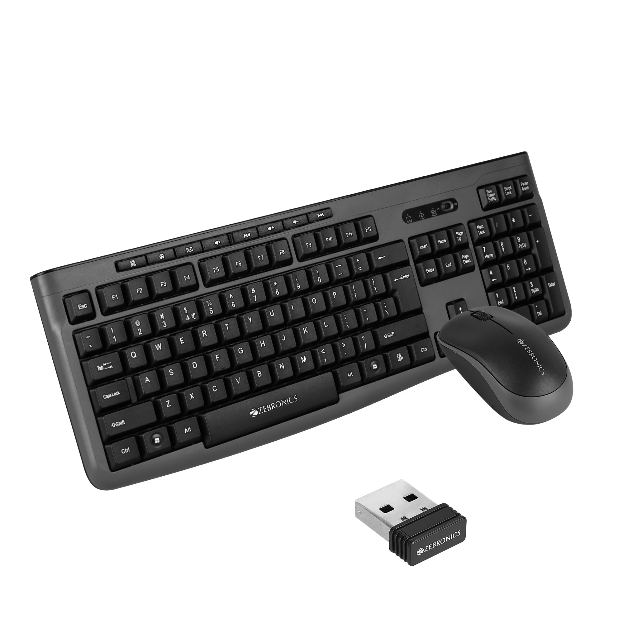 Zebronics Wireless Keyboard & Mouse Combo