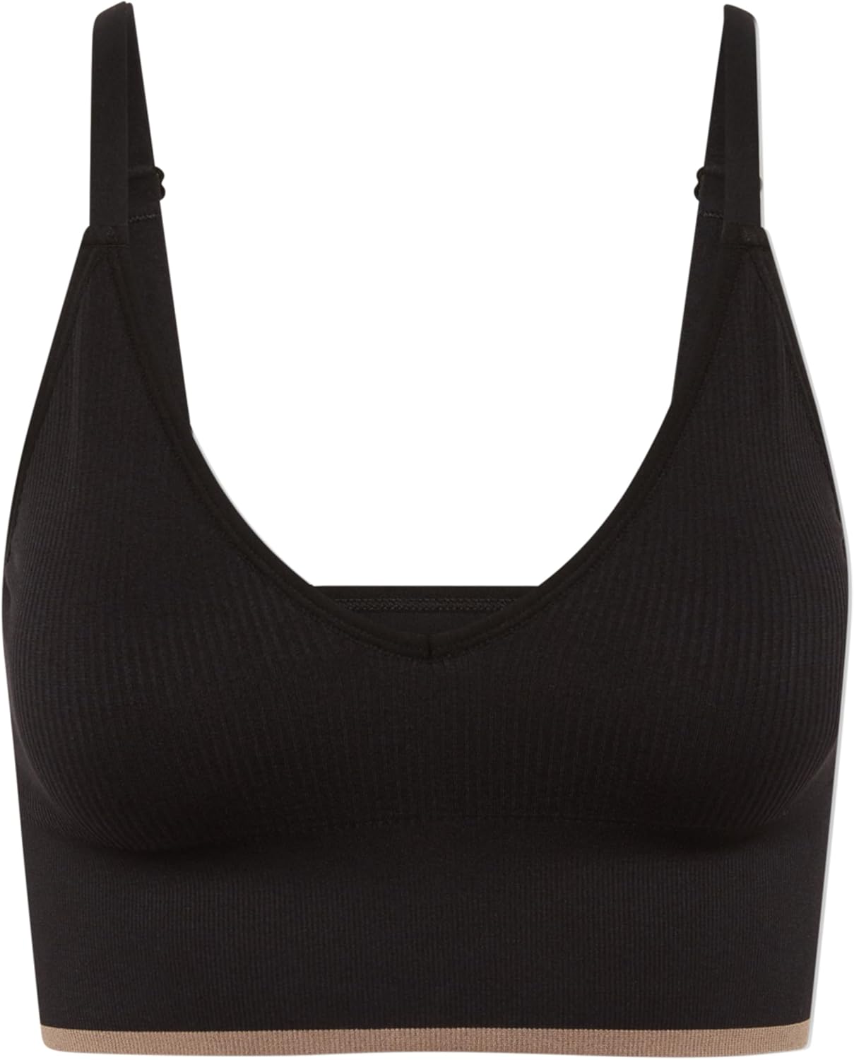 Harper Wilde Lounge Rib Triangle Bralette - Ultra-Soft & Lightweight Deep V Ribbed Bralette