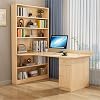 Reversible L Shaped Desk with Hutch, Modern Study Writing Desk Corner Desk L Shaped Computer Desk with Storage Shelves