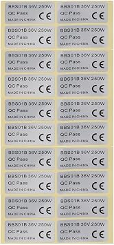 20 Pack Electric Stickers for for bafang Drive Motor, PVC Decal Labels for 36V 250W and 48V 750W Ebikes, Silver Badge Set