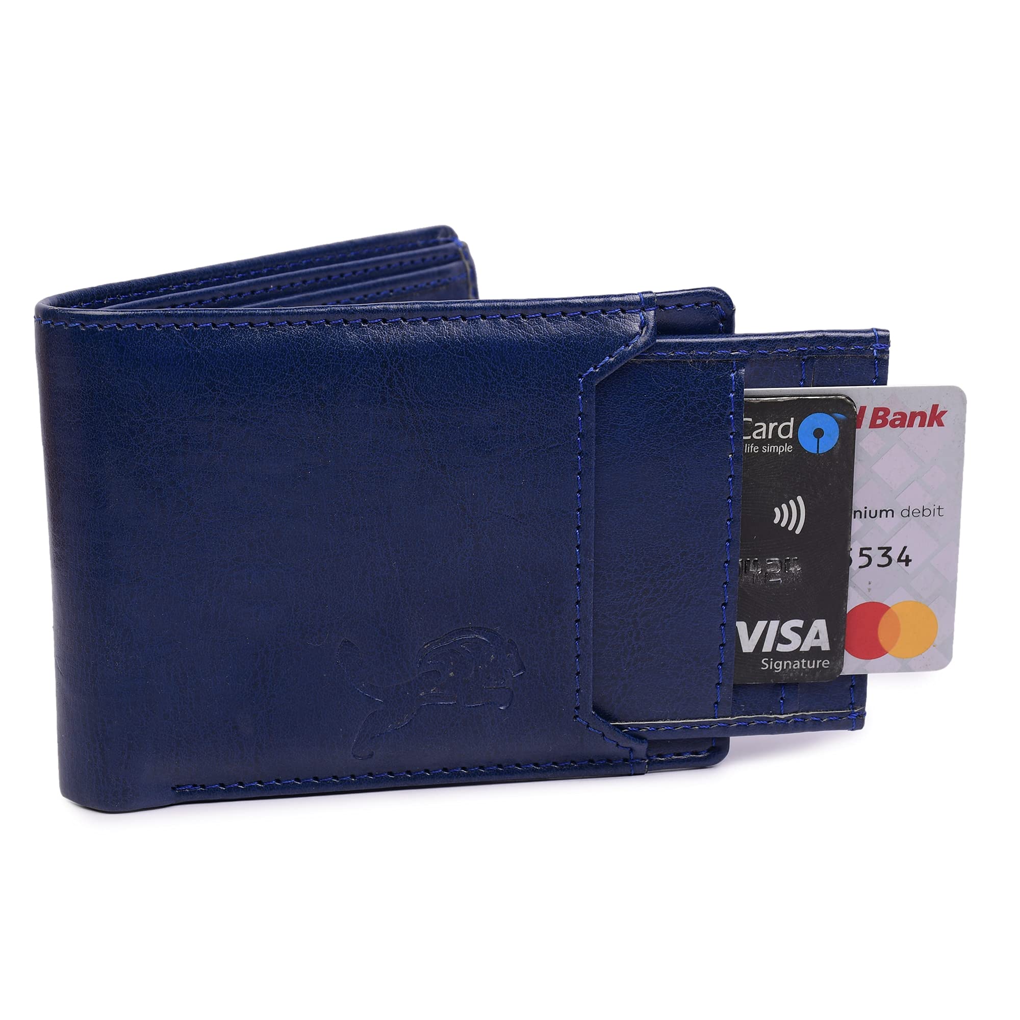 Men Tan Artificial Leather Wallet for Men (Blue)-image-29