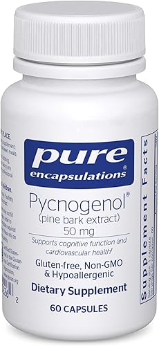 Miniatura 8 de Pure Encapsulations Pycnogenol (extracto de corteza de pino) 50 mg  Suplemento hipoalergénico para apoyar la función cognitiva y la salud