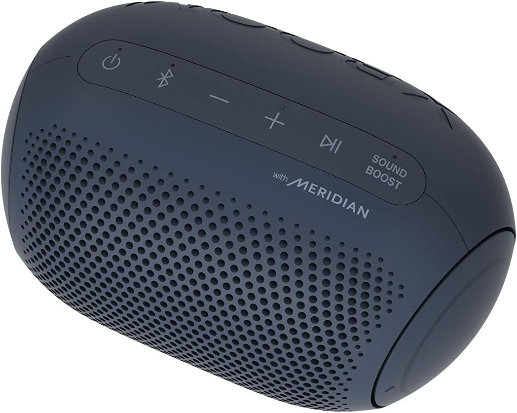 LG XBOOM Go Speaker PL2 Jellybean Portable Wireless Bluetooth, Big Bass, Sound by Meridian, Water-Resistant, Sound Boost EQ, 10 Hour Battery Life - Black