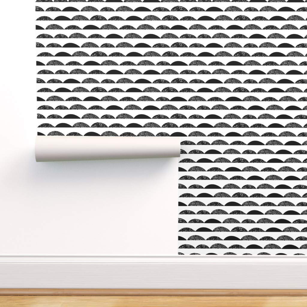 Buy PeelandStick Removable Wallpaper Black and White Scallop