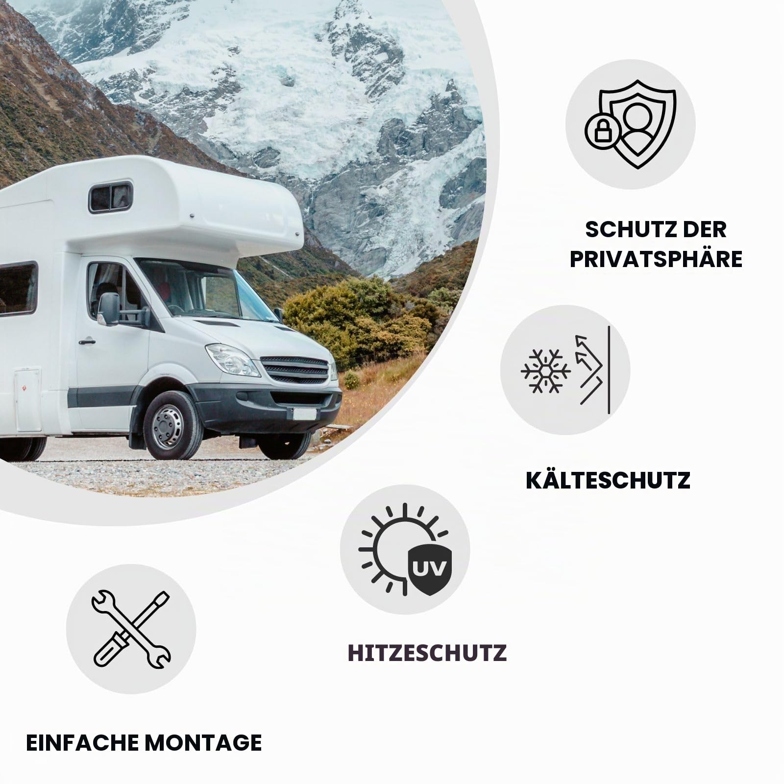 Marvix Thermo-Rollos für Innenfenster, für Fiat Ducato, Boxer und Relay ab 2006