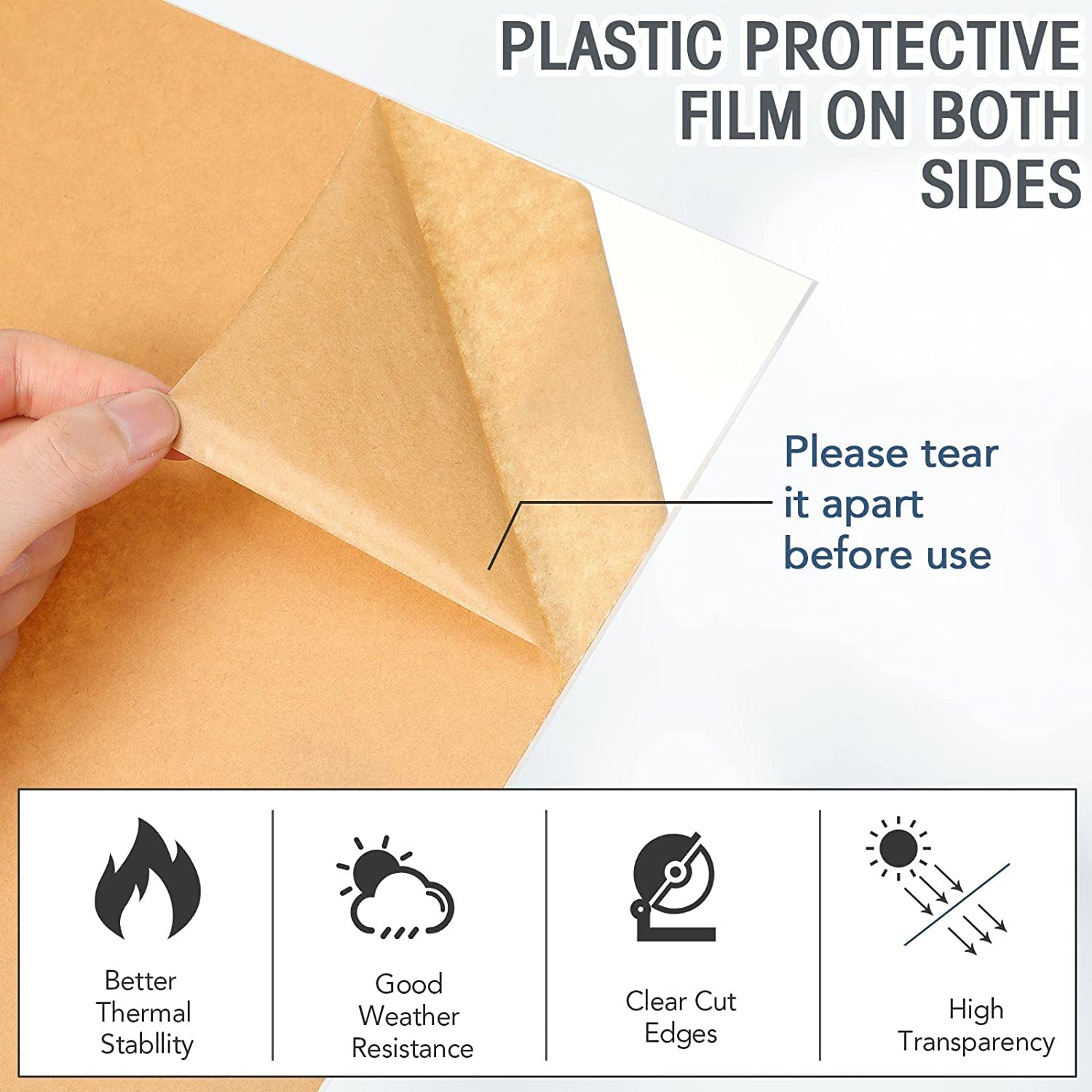 5pcs Clear Plastic Sheet, Replacement For Glass Picture Photo Frames Transparent * Polyethylene Flexible Plastic Acrylic Sheets Panels For Arts And Crafts, Sign Blank, DIY Display Project, Poster - View #14