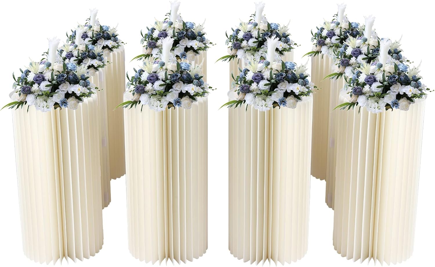 Foldable Paper Columns Display Pedestals Stands 10 Pcs 23.6in Wedding Centerpieces
