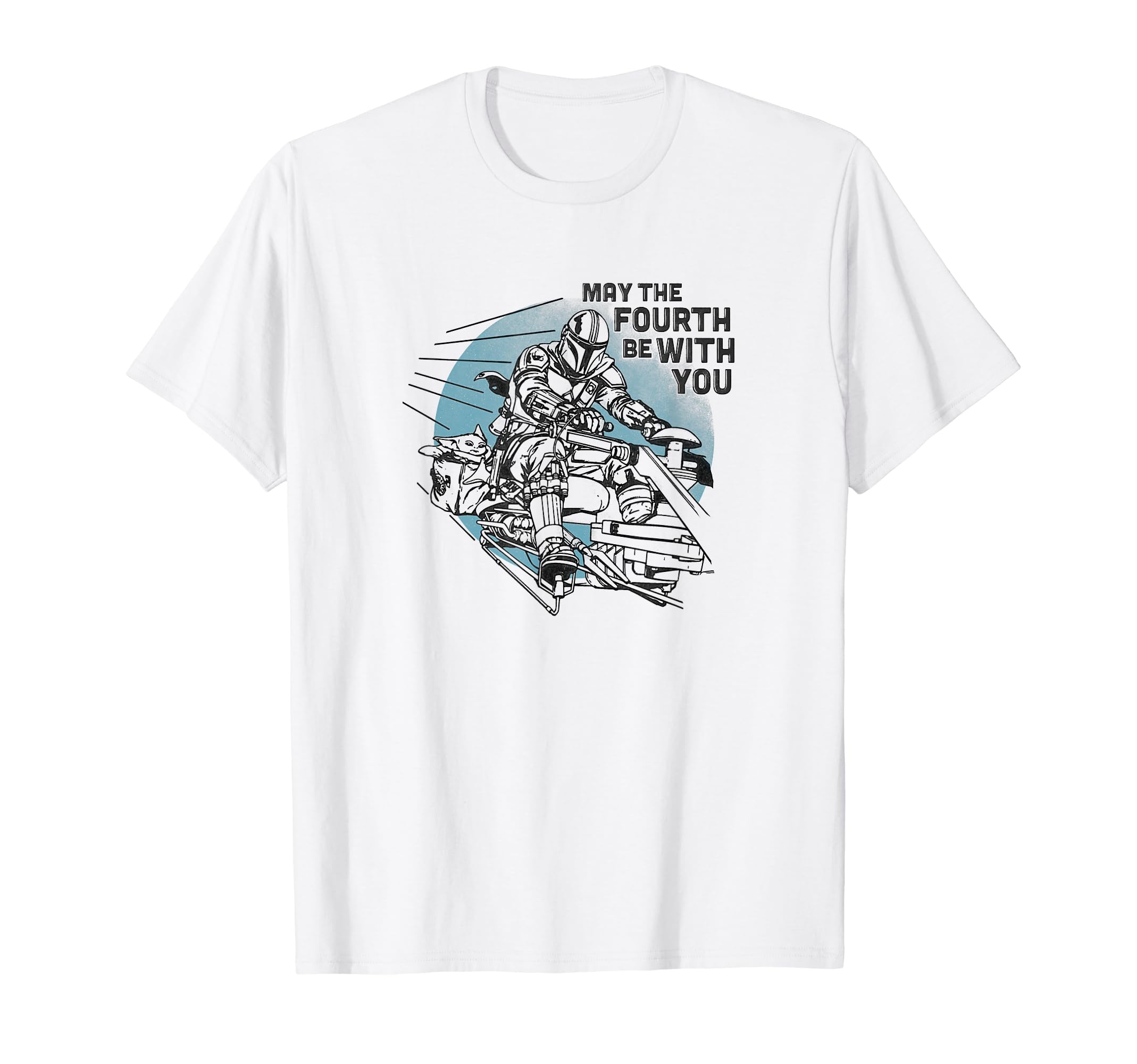 Star Wars The Mandalorian May The 4th Be With You Speeder T-Shirt, Black