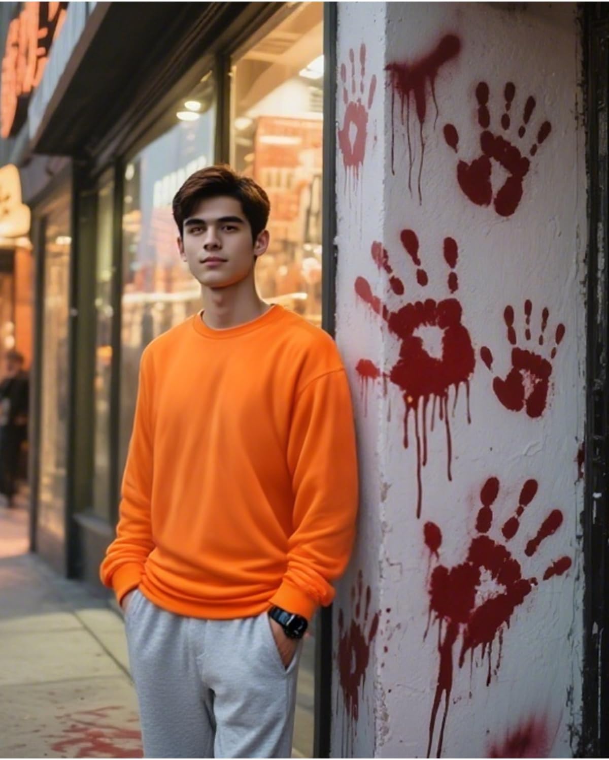 JIHUILAI Men's Crewneck Sweatshirt Plain Sweatshirts Athletic Workout Sweat Shirts Soft Long Sleeve Pullover Shirt - Image 2