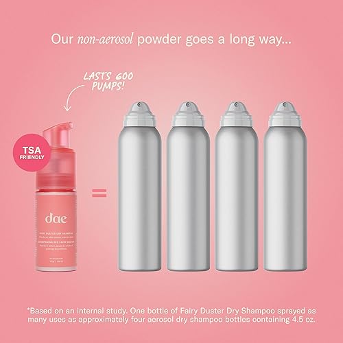 Miniatura 3 de DAE Champú en polvo seco Fairy Duster - Ingredientes naturales sin aerosol, absorbe aceite y refresca las raíces