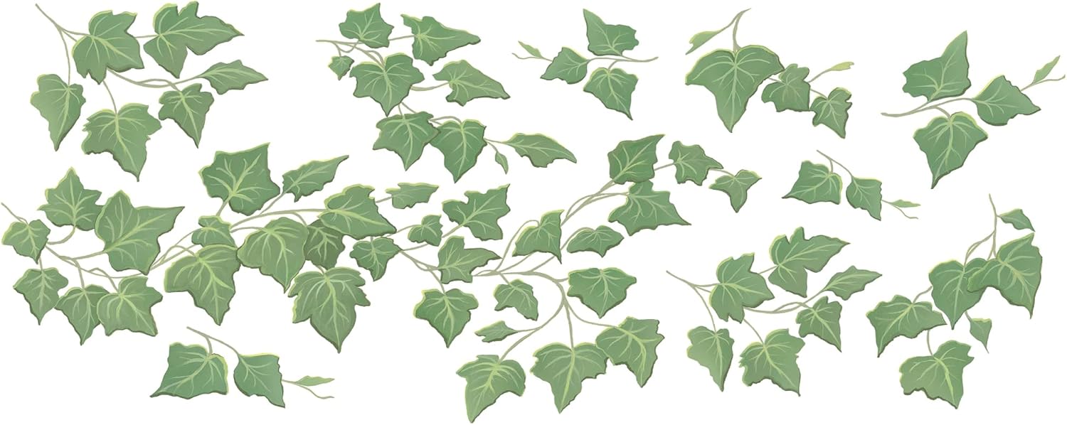 English Ivy Vine Rub on Transfer Mural Wall Tattoo 4 Sheets of Ivy