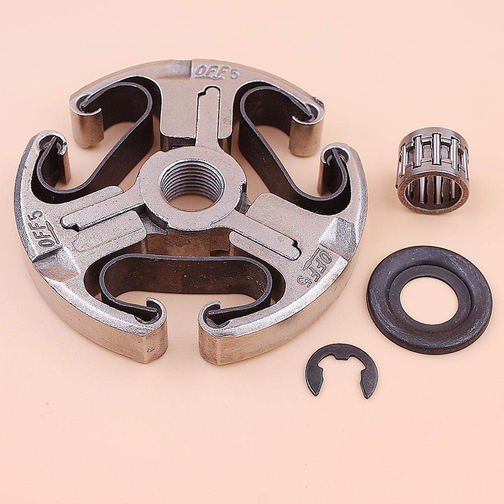 Conjunto de Embrague Compatible con Motosierra Husqvarna 362365371372 372XP Arandela de cojinete de Agujas E-Clip 503744401