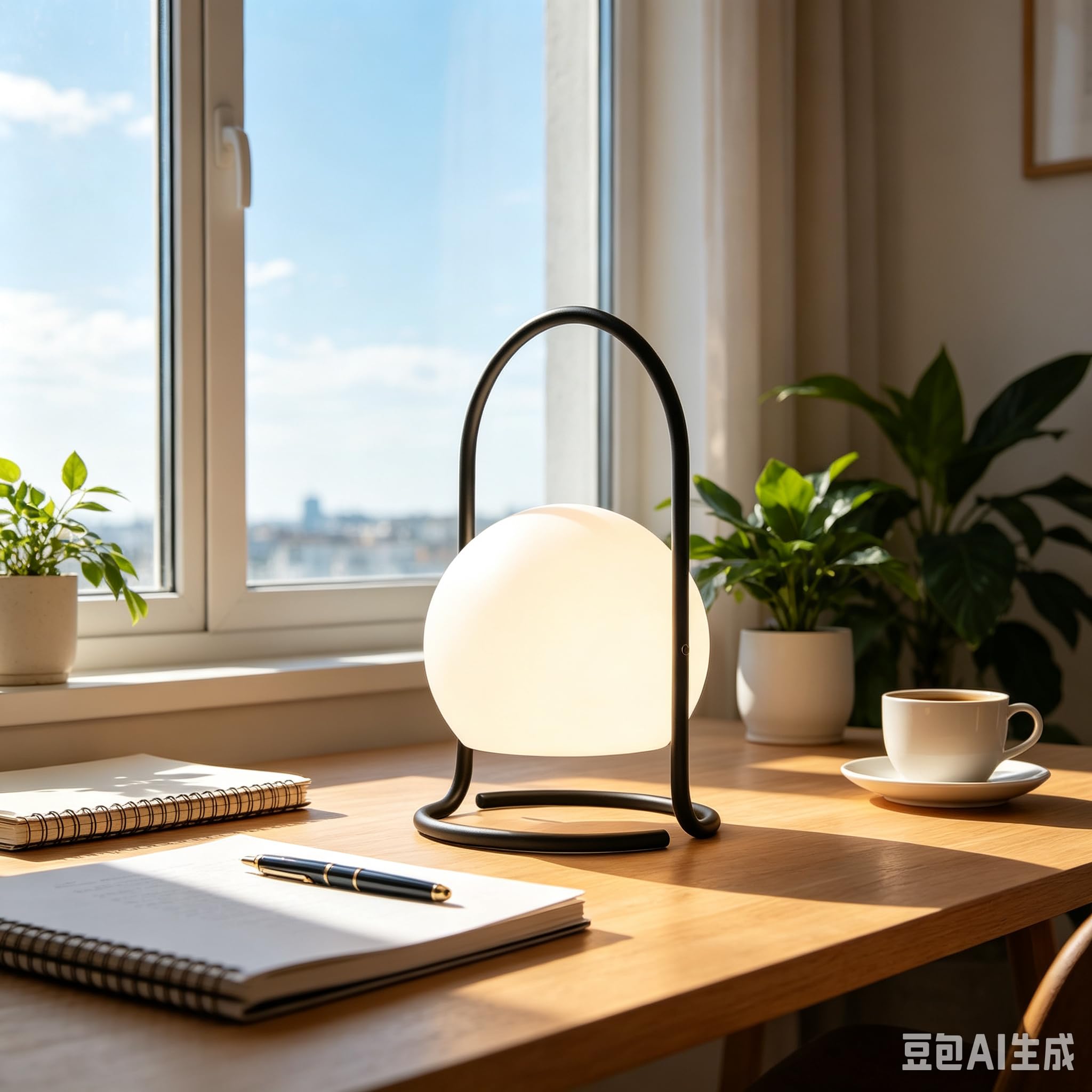 TRIROCKS Lámpara de Mesa Cordless Portátil, Iluminación de Luz LED Recargable de Larga Duración a Batería, 3 Modos de Iluminación para Camping, Dormitorio y Exterior (Negro)