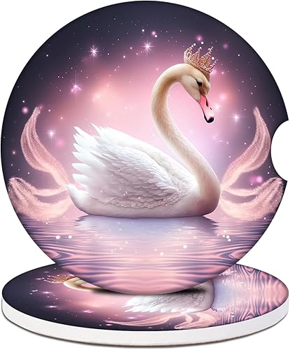 Miniatura 19 de Portavasos de automóvil con diseño de calavera, posavasos de cerámica absorbente para portavasos de automóvil, accesorios de automóvil para mujeres