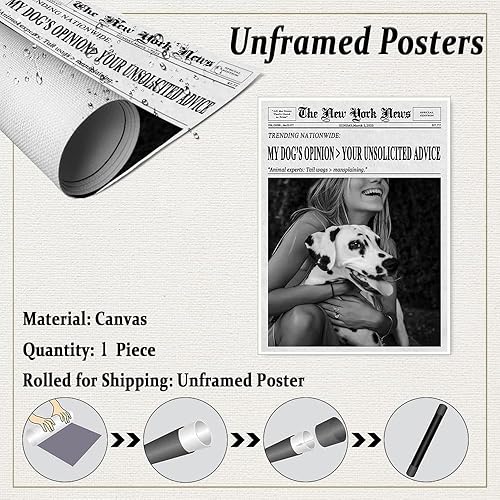 Miniatura 2 de Póster de tipografía y periódico de los años 70 en blanco y negro para pared de galería, dormitorio moderno o apartamento retro feminista,