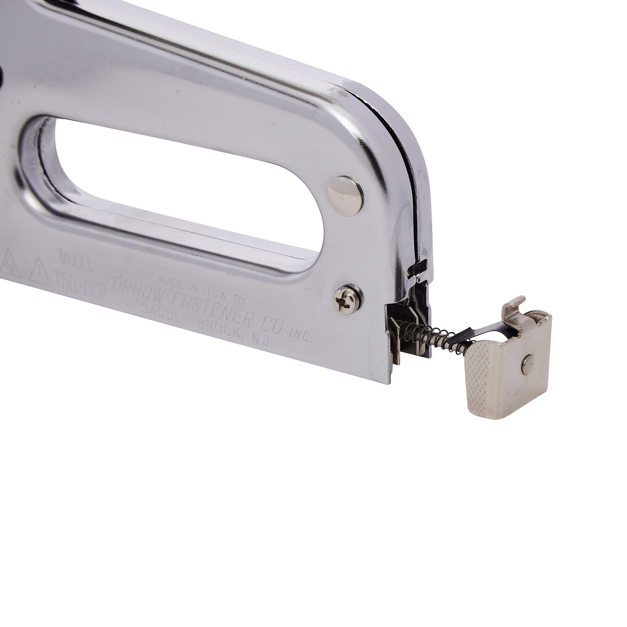 Arrow T50OC Heavy Duty Outward Clinch Heftpistole Manueller Hefter für Verpackung und Boxen, verwendet T50 Heftklammern in 3/8 Zoll, 1/2 Zoll und 9/16 Zoll