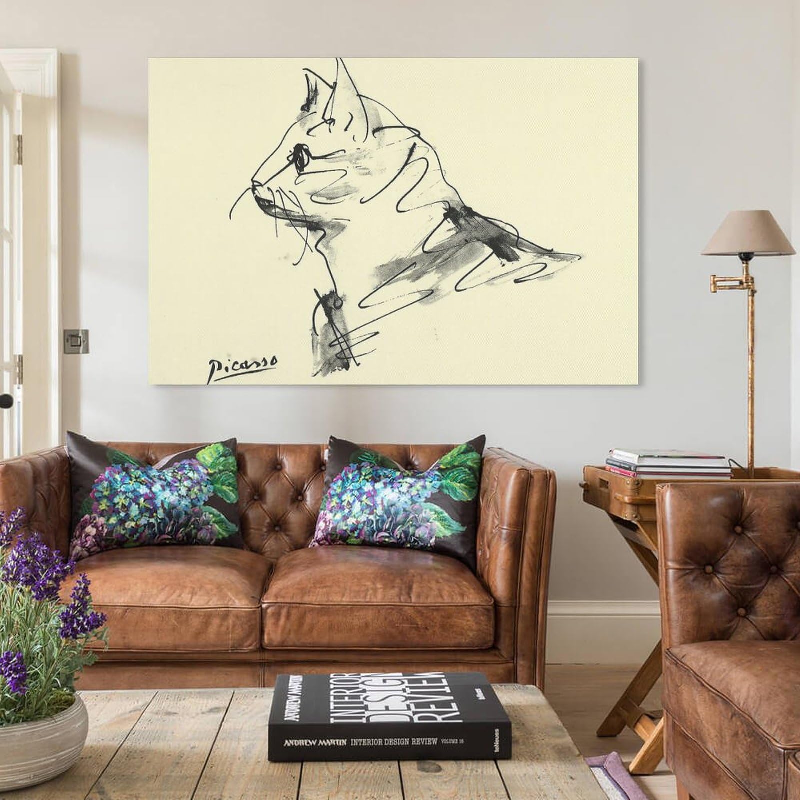 Amazon.co.jp: ピカソ 猫 デッサン 絵画 ポスター ホーム装飾 アート