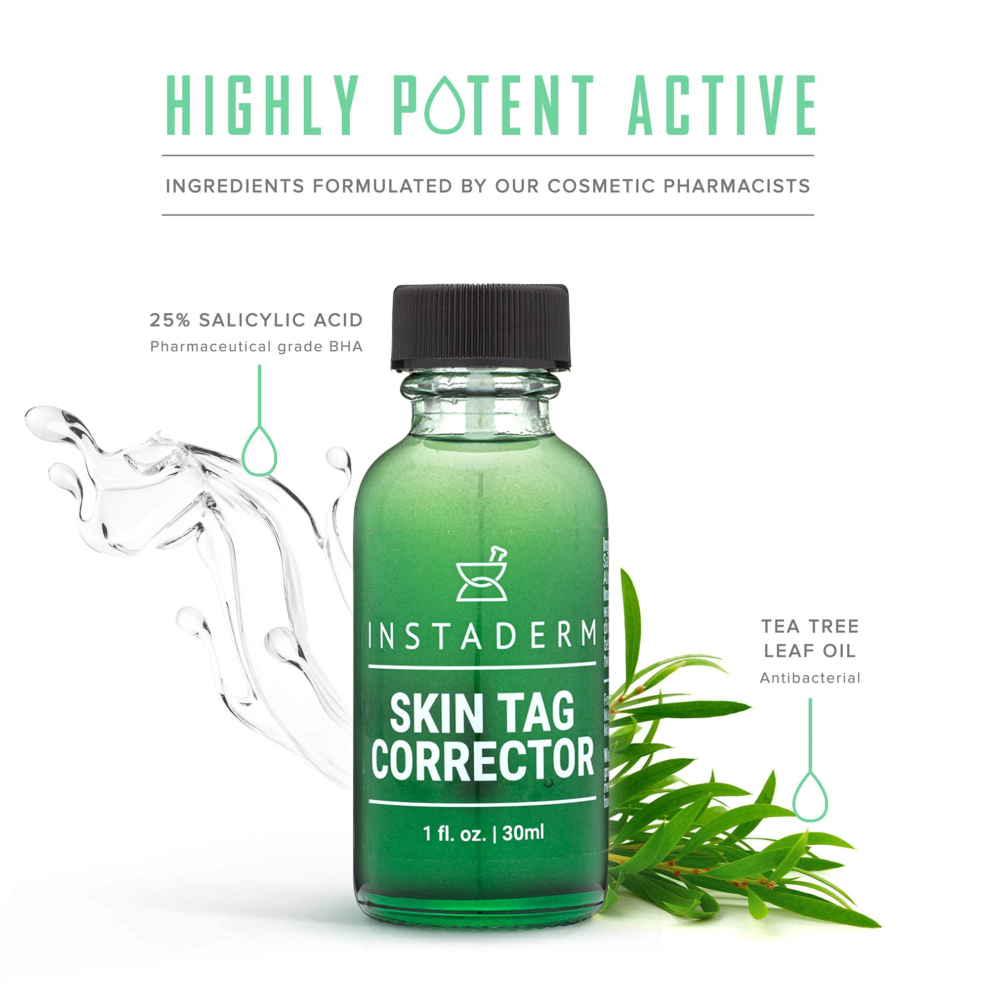 Instaderm Skin Tag and Mole Remover and Corrector, Fast Acting Medical