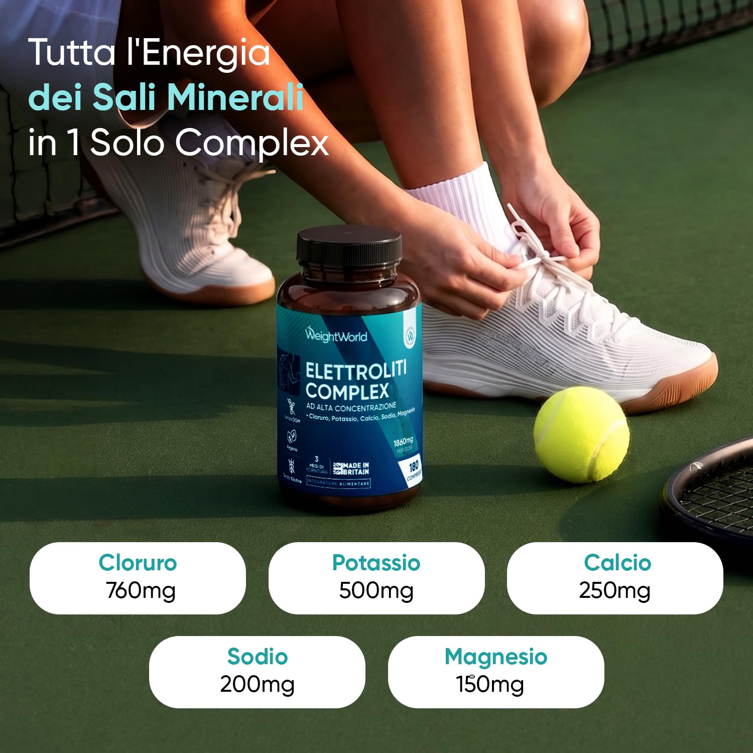 Elettroliti Vegani, Melatonina Complex 1mg e Magnesio Bisglicinato Bundle