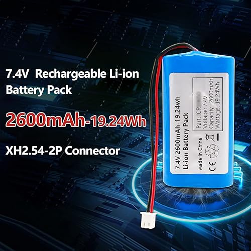 Miniatura 3 de QIMOO Paquete de batería recargable de iones de litio de 74 V 2600 mAh-1924 Wh baterías de repuesto con conector XH254-2P para productos