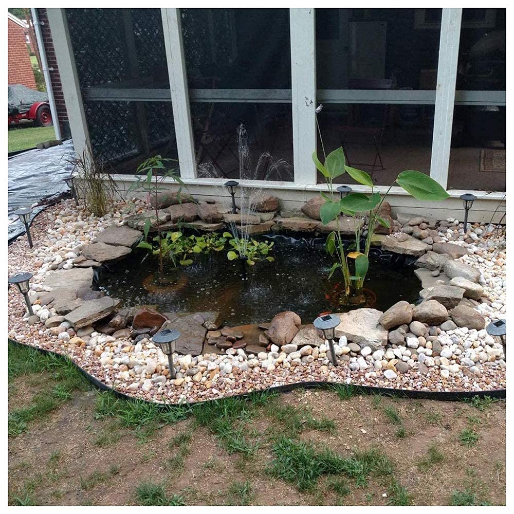 Rivestimento per laghetto in gomma ad alte prestazioni, 3 x 3 m e 4 x 4 m, resistente, per giardini acquatici, fontane e piante acquatiche, ideale per laghetti da cortile (dimensioni: 3 x 7 m)