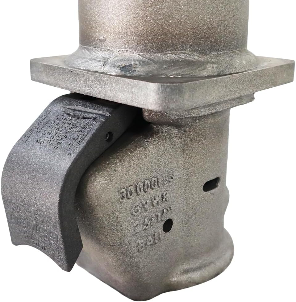 Shocker Replacement Gooseneck Stem & Demco Coupler for 2-5/16" Ball - 3.5" Square Blank No Pin - Black - 30,000 lbs - Adjustable