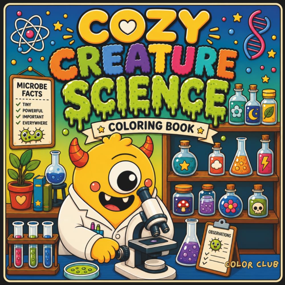 Cozy Creature Science: Coloring Book