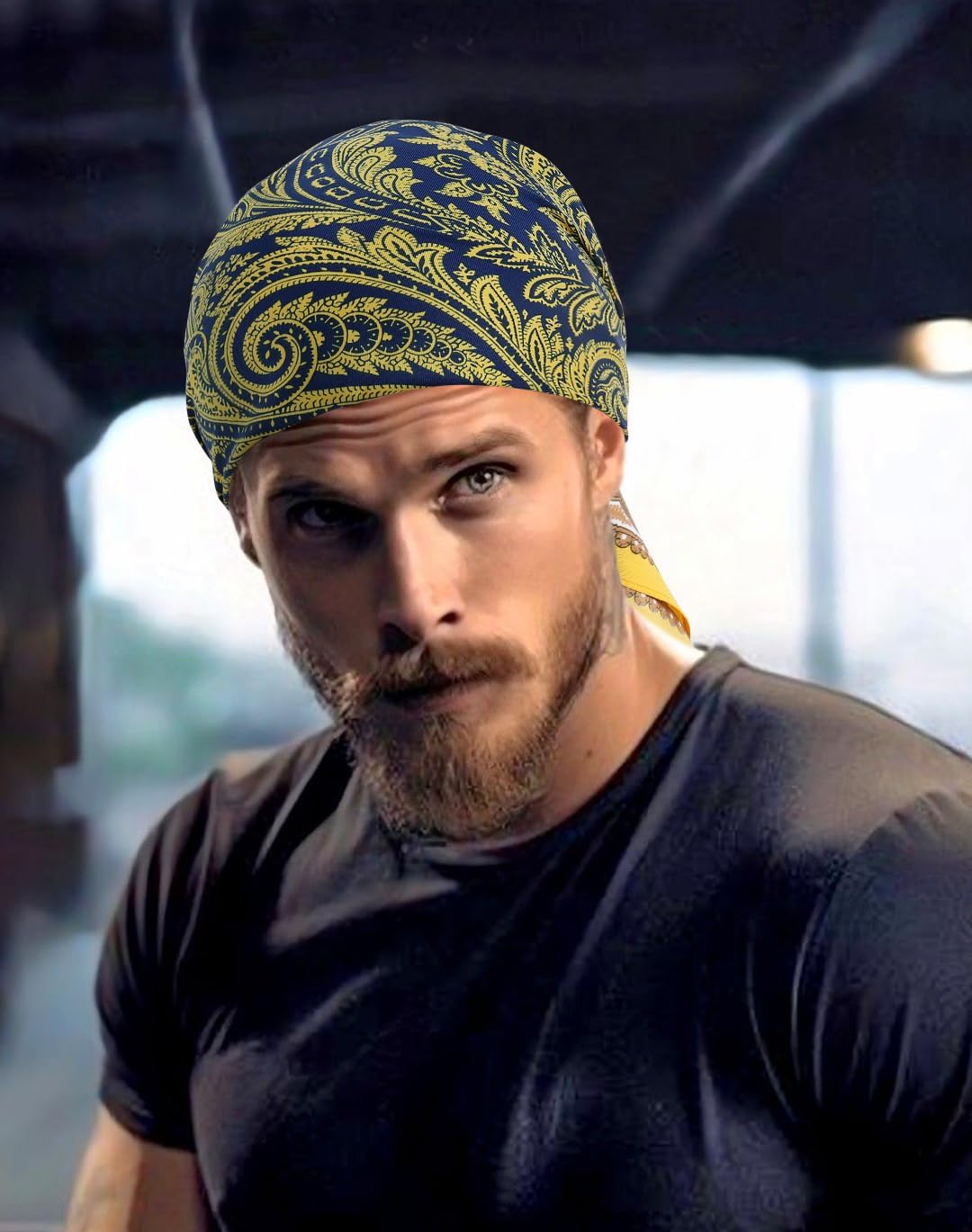 GERINLY Mens Wild Rag Polyester, Large Western Bandana 35 Inch, Fashion Cowboy Scarfs - Image 5