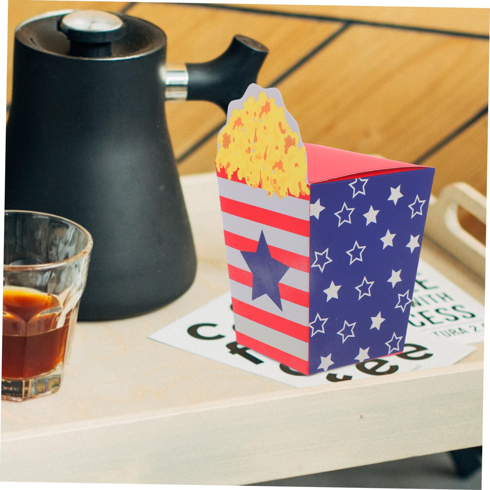 VICASKY 150 Stck. Teiliges Popcorn Boxen aus Papier Independence Day Design Faltbare Candy Container Bunte Party Popcorn Behälter für Snacks und Süßigkeiten