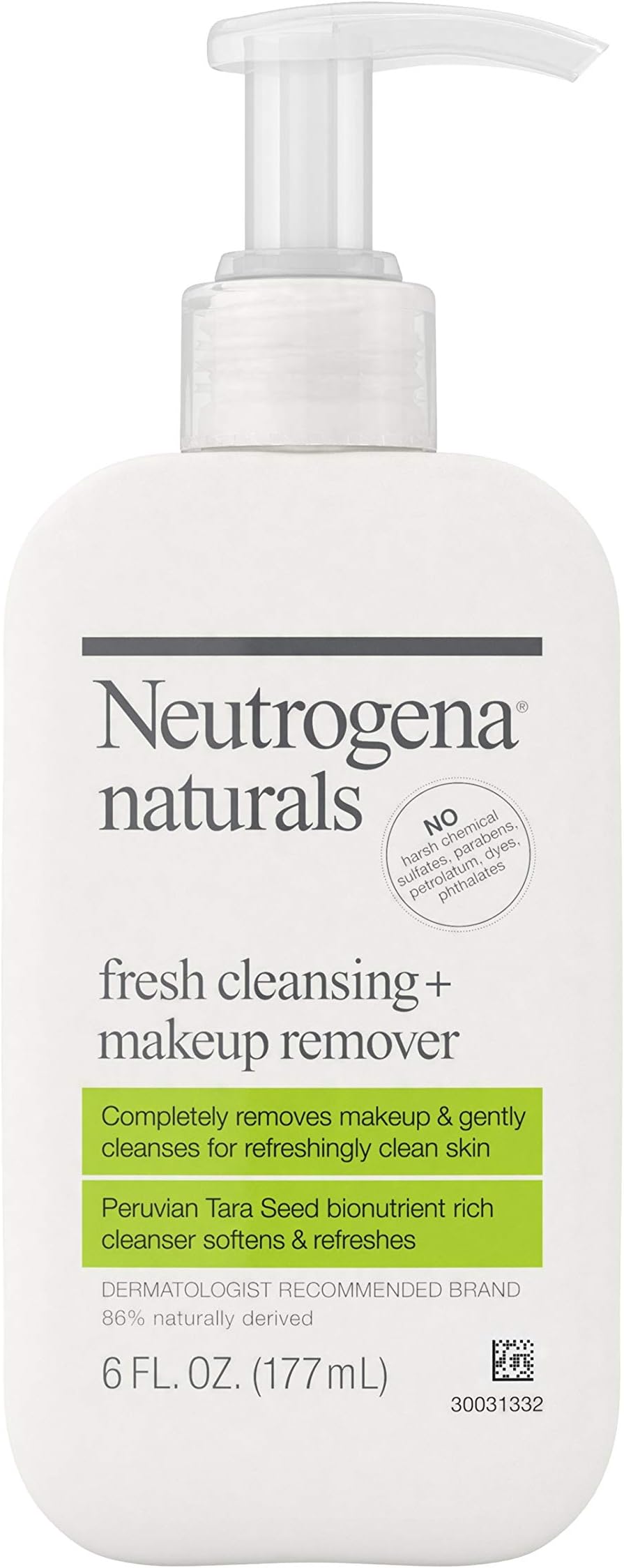 Neutrogena Naturals Fresh Cleansing + Makeup Remover, 6 Ounce (Pack of 2)