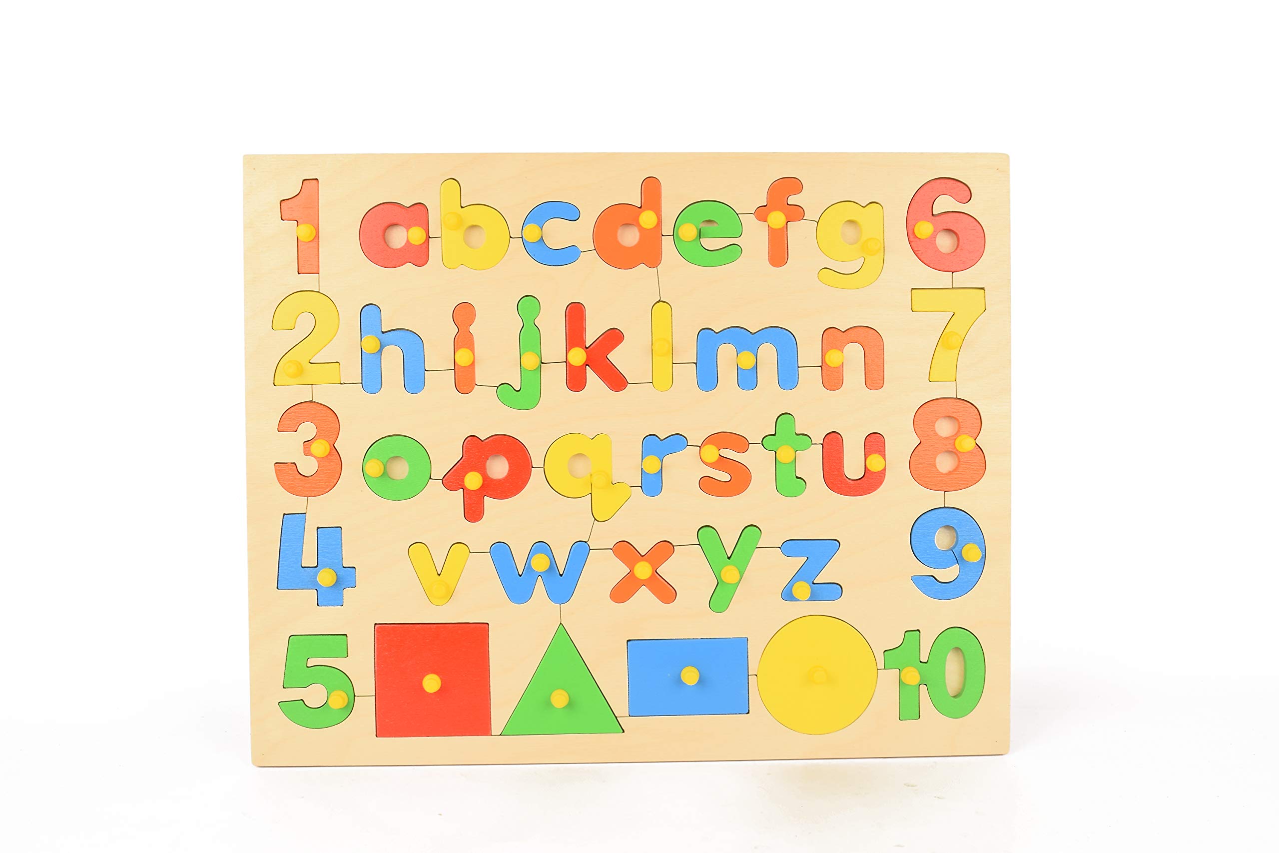 Dreamzberry Wooden Jigsaw Puzzles Set, Multi Educational ABC Reusable Puzzles with 26 Letter, Numbers 0-10 Pieces + Shapes, English Alphabet Lowercase Puzzles, Language Development Puzzles Kit for Kids Ages 3+ (B08SVZDNK5) Amazon Price History, Amazon Price Tracker