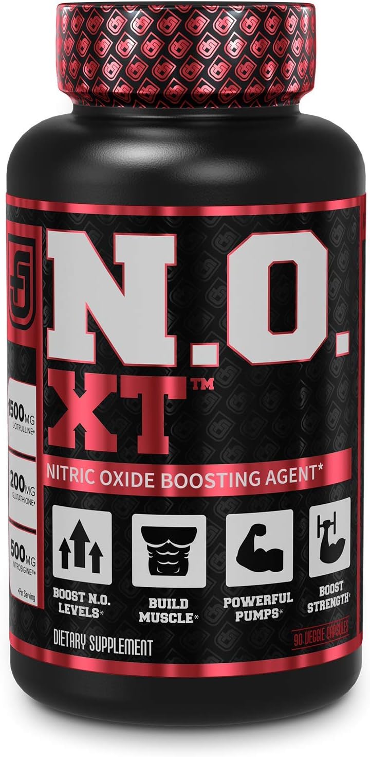 Jacked Factory N.O. XT Nitric Oxide Supplement, Build-XT Muscle Builder, & Androsurge Estrogen Blocker for Men