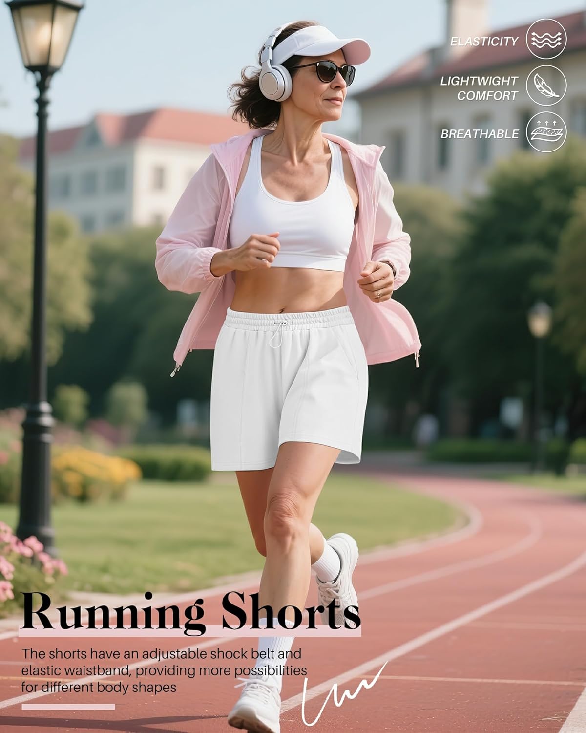 Neer 3 Pack Women's Drawstring Sweat Shorts High Waisted Casual Summer Athletic Elastic Running Shorts with Pockets - Image 5