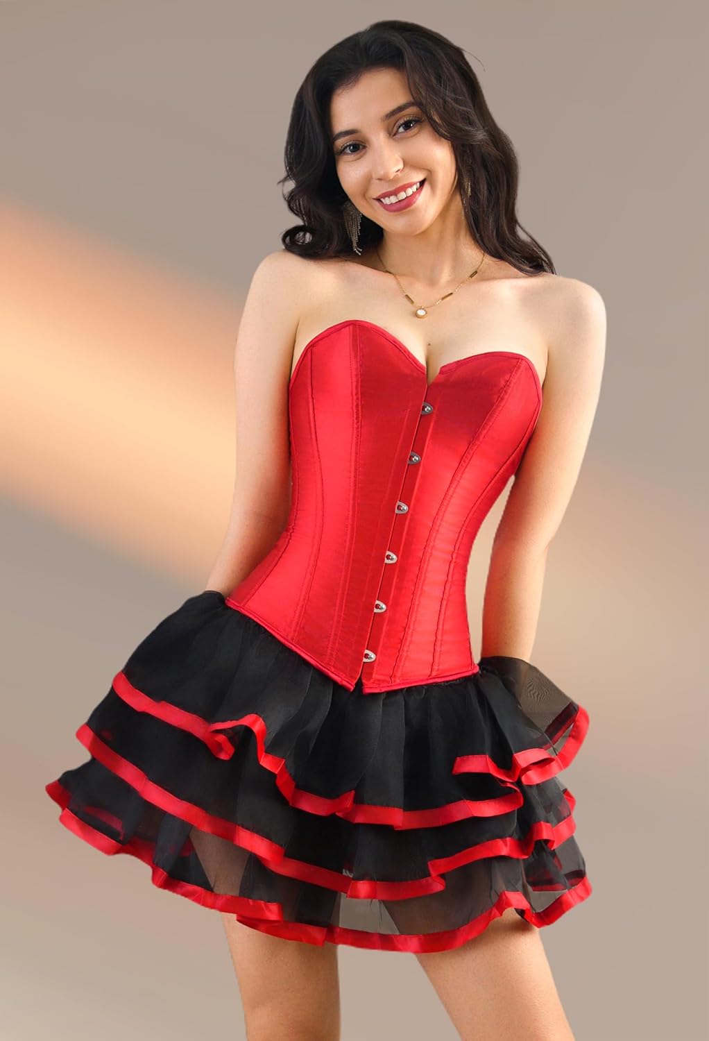 Kranchungel Corset Tops for Women: Plus Size Renaissance Corset - Lace up Bustier Overbust Halloween Costumes - Photo Shoots - Image 6