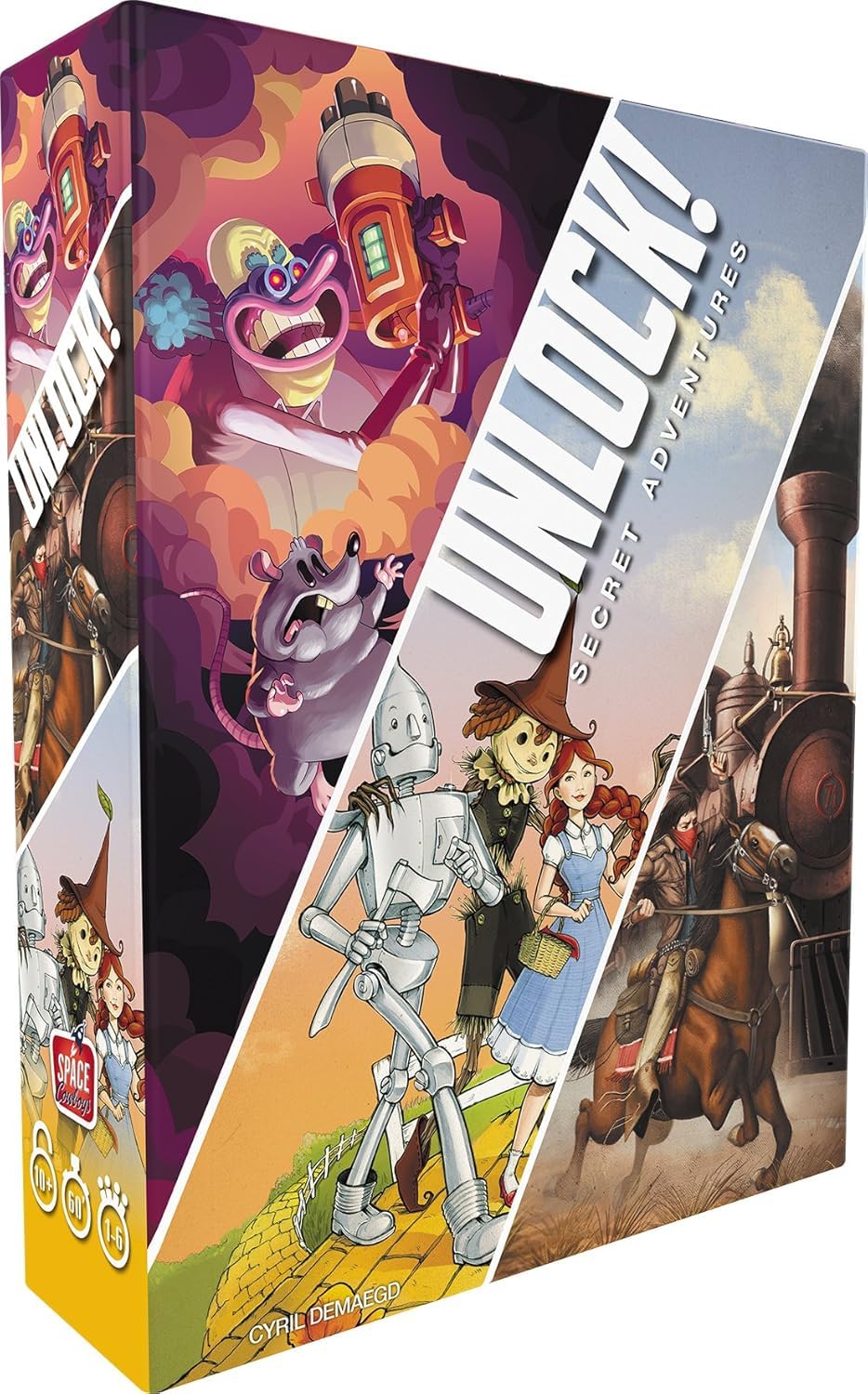 Asmodee - Unlock! : Secret Adventures - Space Cowboys - Jeux de société - Jeu de Cartes - Escape Game - Adultes et enfnats à partir de 10 Ans - 1 à 6 Joueurs - 60 Minutes
