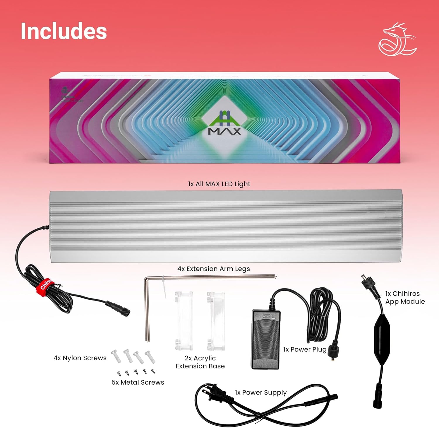 Chihiros AII Max - App Controlled LED Aquarium Light, LED Lighting for Freshwater Aquariums, Full Spectrum Aquarium Light for Planted Tanks, LED Grow Light for Live Aquatic Plants - AII 1201 MAX